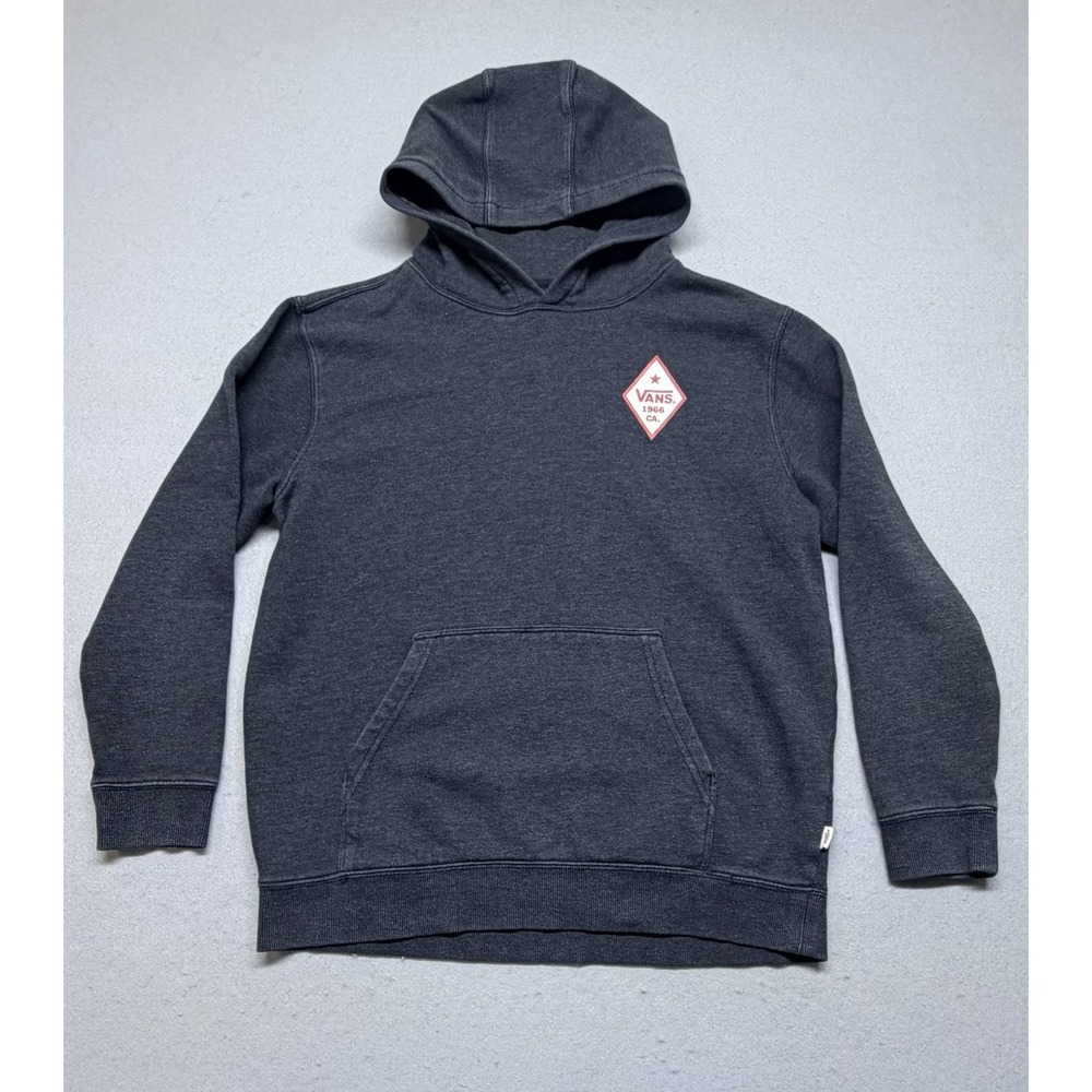 Vans Off The Wall Bear‎ Graphic Hoodie Youth XL Gray Pullover Skate Streetwear